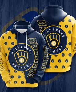 3D All Over Print Milwaukee Brewers Sport Hoodie with Custom Design