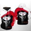 3D Boston Red Sox MLB Punisher Skull Hoodie