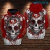 3D Hoodie with Floral Skull Design for San Francisco 49ers Fans