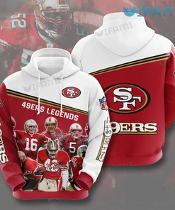 49ers Legends Signatures All Over Print 3D Hoodie - Perfect San Francisco 49ers Gift