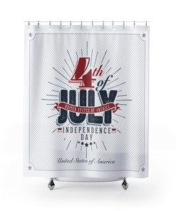 4th of July Home Decor Shower Curtain - Celebrate with Red, White and Blue