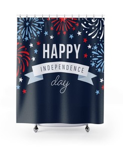 4th of July Patriotic Shower Curtain - Celebrate with a Touch of American Pride