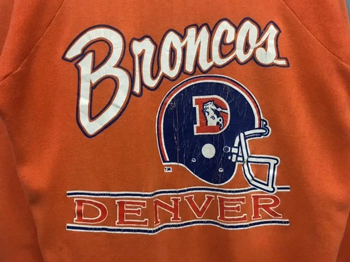 80s Champion NCAA Denver Broncos Vintage Style Sweatshirt T-shirt, Football Gifts for Fans - Image 2