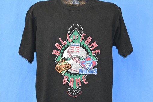 90S Battle Of The Birds Baltimore Orioles Vs. Toronto Blue Jays T-Shirt - Large - Hall Of Fame MLB Baseball Game - Image 2