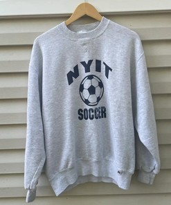 90S NYIT Soccer University American Sweatshirt - Gifts for NCAA Fans