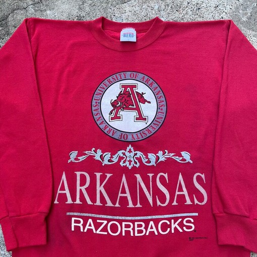 90s Arkansas Razorbacks Sweatshirt, Hoodie, Shirt - Full Size Razorbacks Football Apparel - Image 2