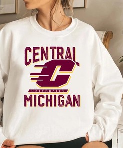 90s Central Michigan University CMU Sweatshirt Hoodie Shirt, Retro CMU Apparel with College Shirts for Women