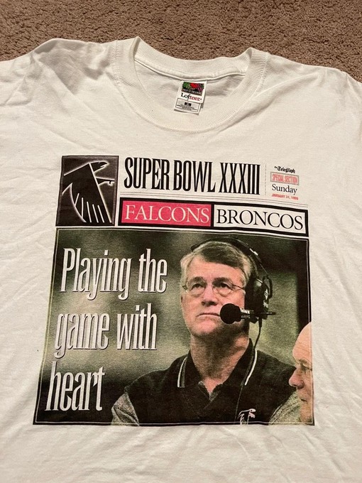 90s Dan Reeves Falcons Broncos Vintage Style Sweatshirt T-shirt, NCAA Shirts for Men - Image 2