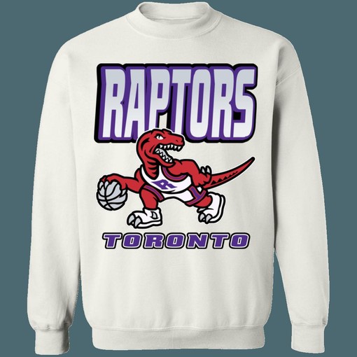 90's Dino Vintage NBA Sweatshirt Hoodie Shirt for Toronto Raptors Fans - Image 4