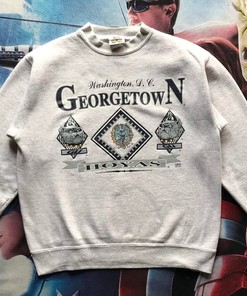 90s Georgetown Hoyas Crewneck Sweatshirt - Retro NCAA Shirts for Fans