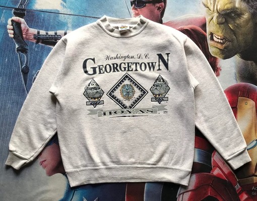 90s Georgetown Hoyas Crewneck Sweatshirt - Retro NCAA Shirts for Fans