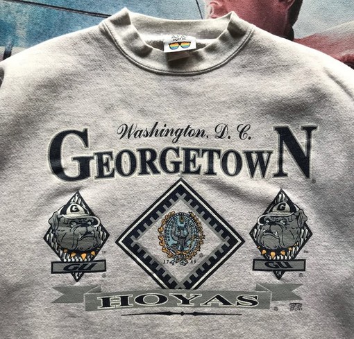 90s Georgetown Hoyas Crewneck Sweatshirt - Retro NCAA Shirts for Fans - Image 2