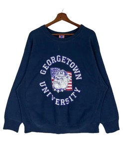 90s Georgetown University Football Sweatshirt and T-Shirt Set - American University Shirt for Fans