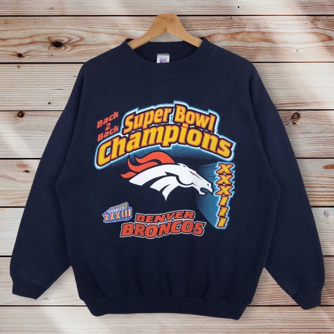 90s Logo 7 NFL Denver Broncos Crew Neck Sweatshirt for Pullover Lovers