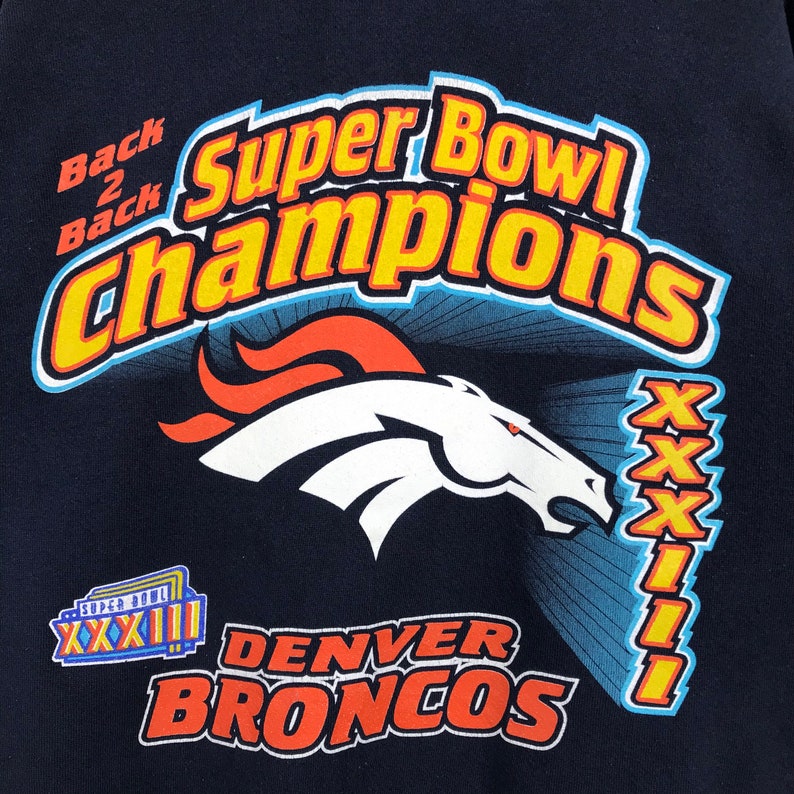 90s Logo 7 NFL Denver Broncos Crew Neck Sweatshirt for Pullover Lovers - Image 2