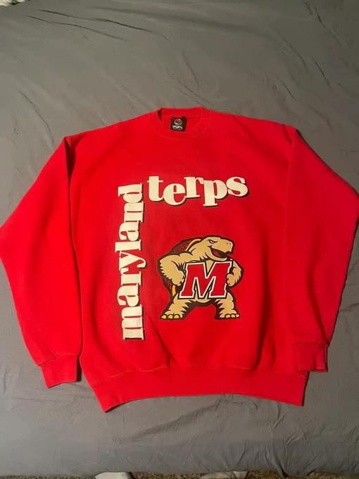 90s Maryland Terps Basketball UMD Sweatshirt Hoodie Football Game Day T-Shirt Lover - NCAA Shirts