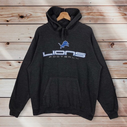 90s NFL Detroit Lions Football Pullover Hoodie Sweater Pullover Gift
