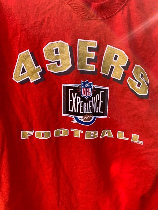 90s SF 49Ers San Francisco 49Ers Sweatshirt T-shirt - Vintage Style NFL Football Teams Gifts for Fans - Image 2