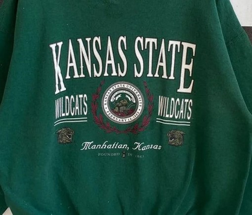 90s Vintage Kansas State University Wildcats Apparel - Image 2