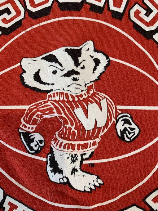 90s Wisconsin Badgers Vintage Style Crewneck Sweatshirt - NCAA Football with ncaa shirt kids - Image 3