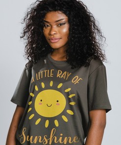 A Little Ray of Sunshine Unisex Tees with Shirts With Sayings Quote, Funny Women T-Shirt and Summer Tee