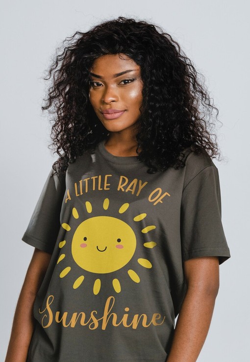 A Little Ray of Sunshine Unisex Tees with Shirts With Sayings Quote, Funny Women T-Shirt and Summer Tee