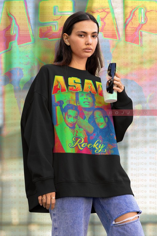 ASAP ROCKY Tribute Sweatshirt - Movie Shirts for Boys Who Are Fans of Asap Rocky