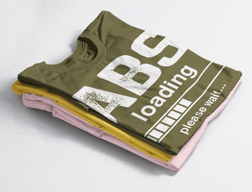 Abs Loading Please Wait Unisex Tees, Inspirational Quotes with Ladies Active Wear and Fitness Gym Quotes Tee - Image 4