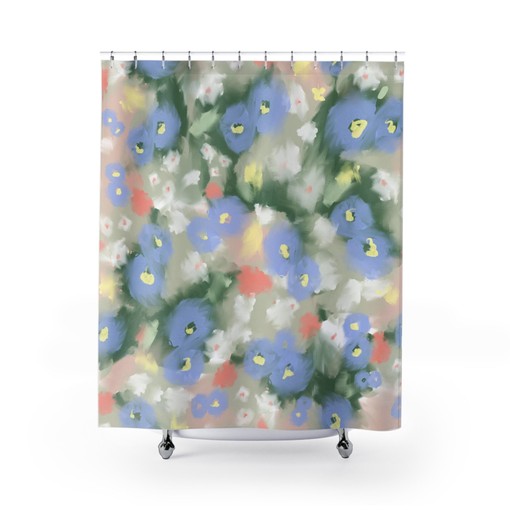 Abstract Art Print Shower Curtain for a Modern and Chic Bathroom Decor