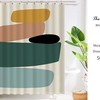 Abstract Boho Shower Curtain with Customizable Design, Perfect for a Unique Boho Style