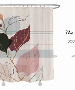 Abstract Colorful Leaves Flower Shower Curtain - Abstract and Modern Bathroom Decor