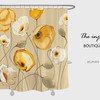 Abstract Flowers Shower Curtain with Art Floral Design for Your Bathroom Decoration
