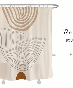 Abstract Rainbow Design Nordic Style Boho Shower Curtain