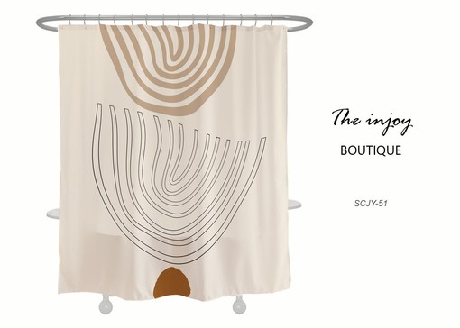 Abstract Rainbow Design Nordic Style Boho Shower Curtain