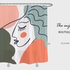 Abstract Woman Face Shower Curtain - Heavy Duty Polyester Fabric with Arts Painting