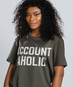 Account-aholic Unisex Tees for Accounting Teacher with Being An Accounting Quote, Teacher Shirt and Accounting Gift