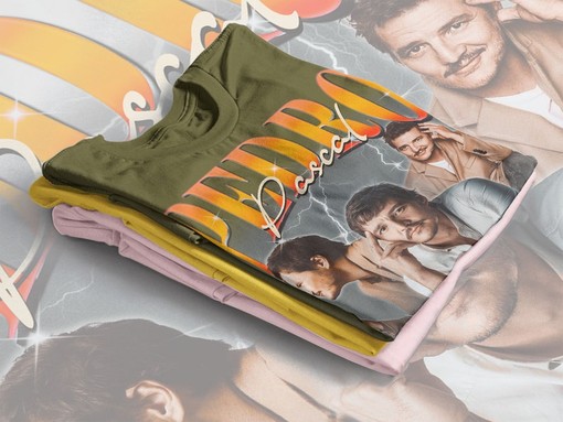 Actor Pedro Pascal Tee: Retro Movie T-Shirt for Fans of The Mandalorian - Image 3