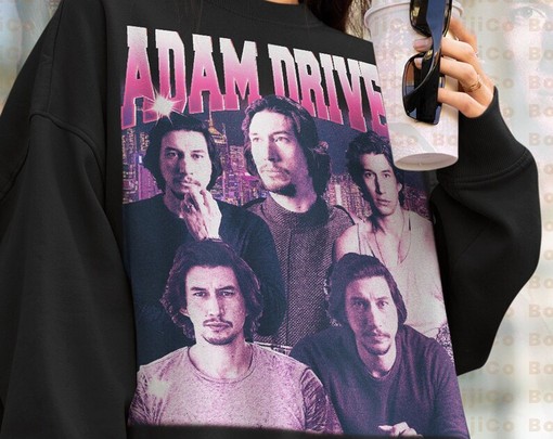 Adam Driver Homage T-Shirt, Vintage 90s Sweater with Ben Solo and Rey, Daisy Ridley Movie Tee - Image 4