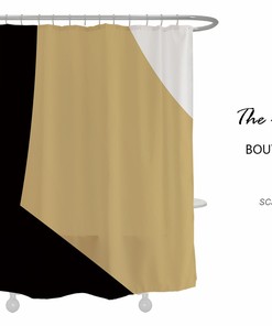 Add Elegance to Your Bathroom with Disney Khaki Black Shower Curtain and Its Simple Design