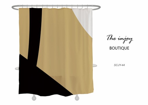 Add Elegance to Your Bathroom with Disney Khaki Black Shower Curtain and Its Simple Design
