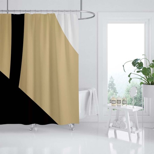 Add Elegance to Your Bathroom with Disney Khaki Black Shower Curtain and Its Simple Design - Image 2