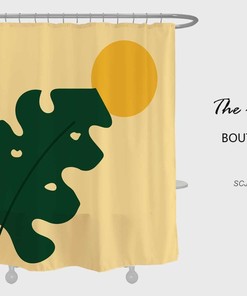 Add Life to Your Bathroom Decor with Disney Yellow Monstera Shower Curtain, Waterproof Fabric Included