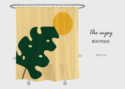 Add Life to Your Bathroom Decor with Disney Yellow Monstera Shower Curtain, Waterproof Fabric Included