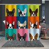 Add Some Cuteness to Your Bathroom with Colorful French Bulldog Shower Curtain, Cute Dog Pet Themed Bathroom Decor