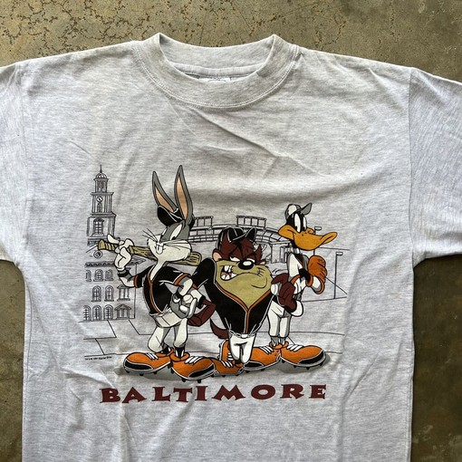 Add This Vintage 1997 Baltimore Orioles Looney Tunes T-Shirt to Your Collection, Retro NCAA Shirts - Image 2
