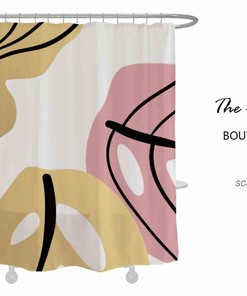Add a Pop of Color to Your Bathroom with Inch Colorful Leaves Waterproof Shower Curtain with Hooks