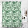 Add a Pop of Green to Your Bathroom with Botanical Green Leaves Shower Curtain, Monstera and Palm Trees Fabric Bathroom