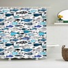 Add a Touch of Japan to Your Bathroom with Japanese Style Ocean Sea Fishes Shower Curtain, Blue White Fish Underwater