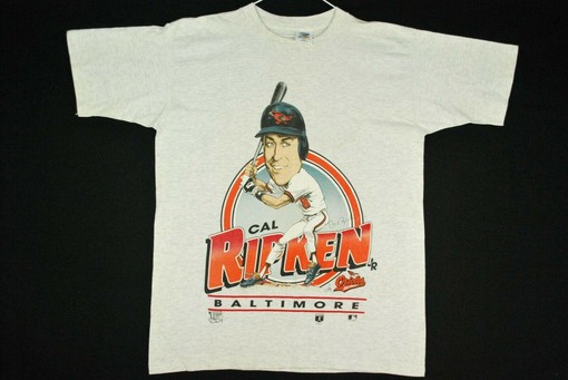 Add to Your Collection with This Vintage 90s Cal Ripken Jr Caricature MLB Baseball T-Shirt, Sport Shirts Girls