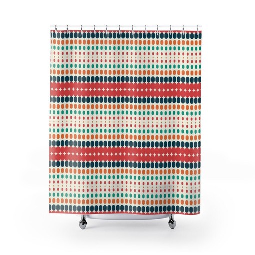 Adds a Touch of Artistic Elegance with Boho Shower Curtain for College Dorm and Bathroom Decor